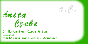 anita czebe business card